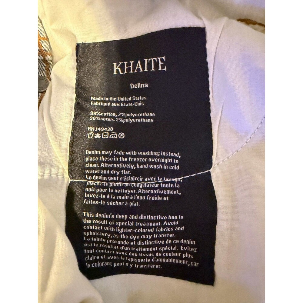 KHAITE Delina Denim Wide-Leg Jean Blue Sz 26. NWT. Retails $620 - Picture 8 of 13